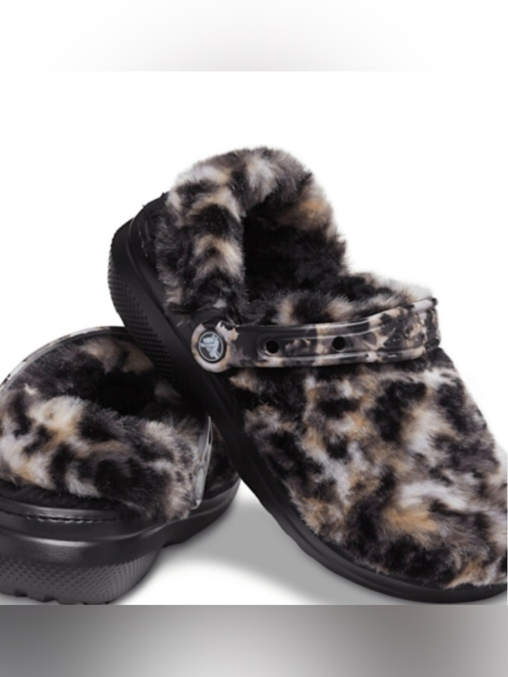 Crocs Classic Clog Fur Sure Cheetah Women’s Size 8